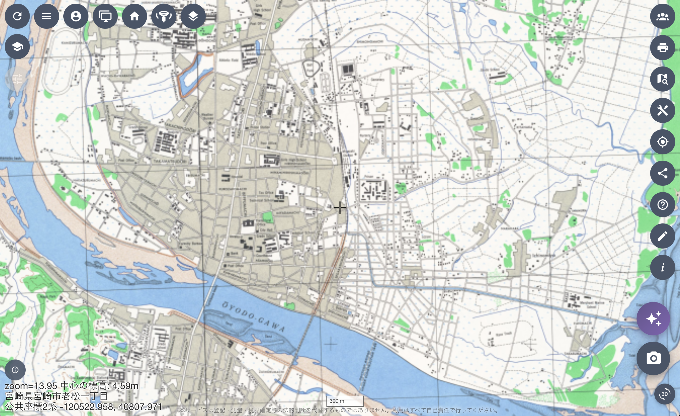 OH3で表示した戦後の米軍地図